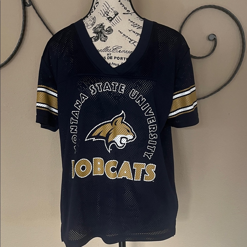 Rivalry Threads Montana State Bobcats Kids Jersey - Navy and Gold